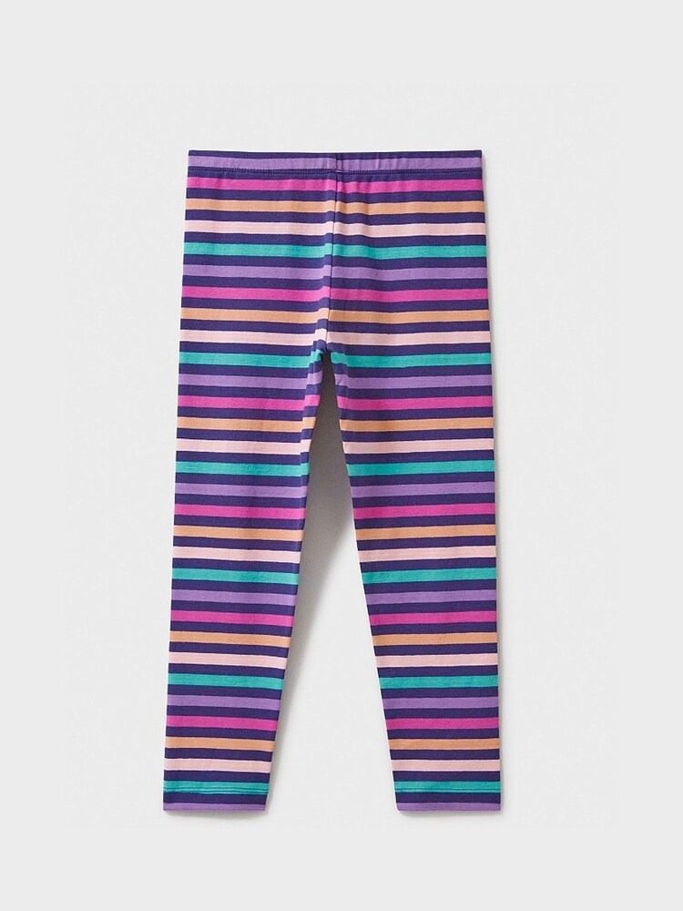 Crew Clothing Multi Stripe Cotton Fitted Leggings - Image 2 of 3