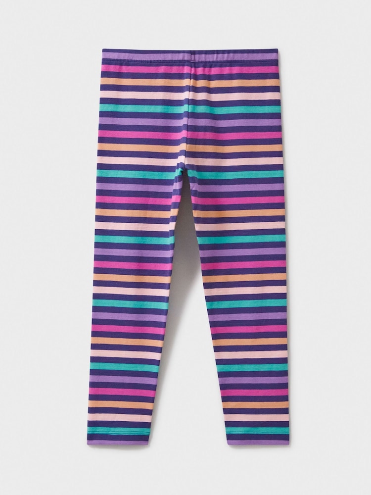 Crew Clothing Multi Stripe Cotton Fitted Leggings - Image 4 of 4 Crew Clothing Multi Stripe Cotton Fitted Leggings - Image 4 of 4