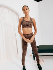 Never Fully Dressed Leopard Medium Impact Sports Bra - Image 1 of 5