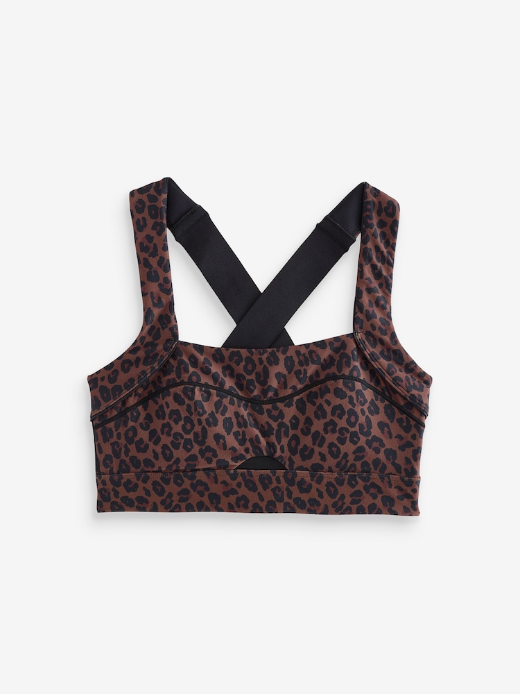 Never Fully Dressed Leopard Medium Impact Sports Bra - Image 5 of 5