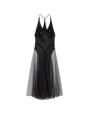 Victoria's Secret Black Archive Sheer Plunge Slip Dress - Image 3 of 3