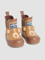 JoJo Maman Bébé Brown Bear Character Ankle Wellies - Image 1 of 4