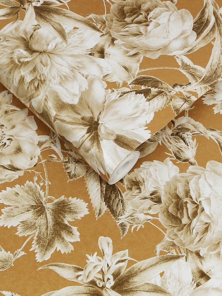 Graham & Brown Yellow Arcane Garden Wallpaper Sample - Image 3 of 3
