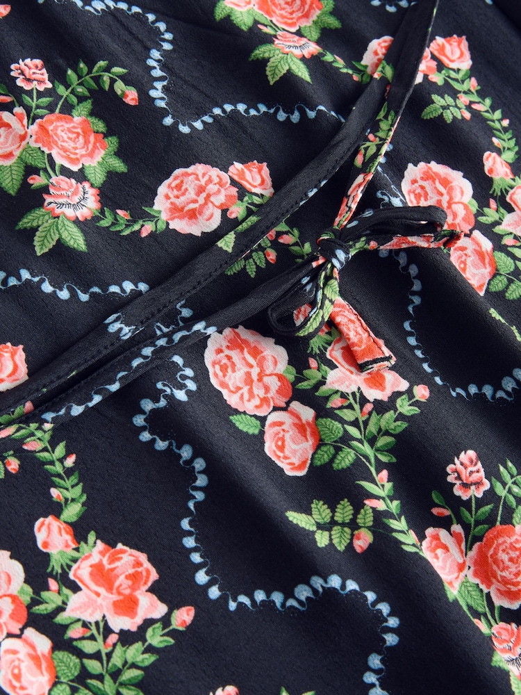 Cath Kidston Pink Roses Long Sleeves Dress - Image 3 of 3