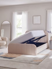Tweedy Plain Blush Pink Mia Upholstered Ottoman Storage Bed Frame - Image 5 of 9
