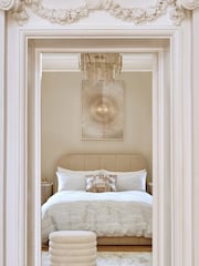 Tweedy Plain Blush Pink Mia Upholstered Ottoman Storage Bed Frame - Image 8 of 9