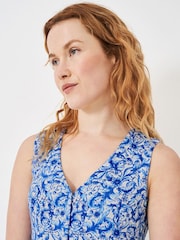 Crew Clothing Blue Ground Sleeveless Jersey Dress - Image 4 of 4