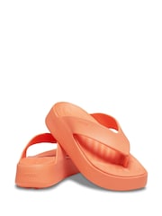 Crocs Orange Getaway Platform Flip Flops - Image 3 of 5