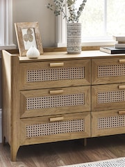 Julian Bowen Brown Sydney 6 Drawer Wide Chest - Image 1 of 6