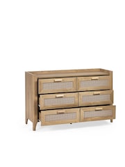Julian Bowen Brown Sydney 6 Drawer Wide Chest - Image 4 of 6
