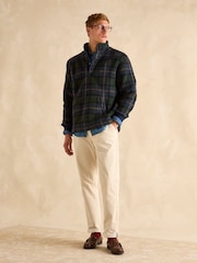Joules Otis Navy Check Borg Fleece - Image 4 of 8