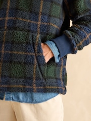 Joules Otis Navy Check Borg Fleece - Image 6 of 8