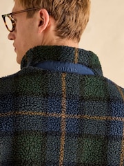 Joules Otis Navy Check Borg Fleece - Image 7 of 8