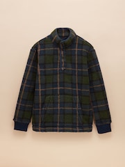 Joules Otis Navy Check Borg Fleece - Image 8 of 8