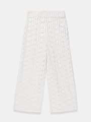 Mint Velvet Natural Crochet Sequin Trousers - Image 7 of 8