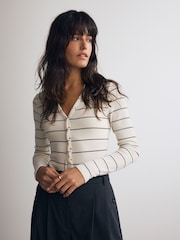 Raya - Bodi Henley de manga larga acanalado - Imagen 2 de 8