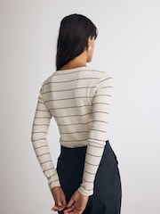 Raya - Bodi Henley de manga larga acanalado - Imagen 3 de 8
