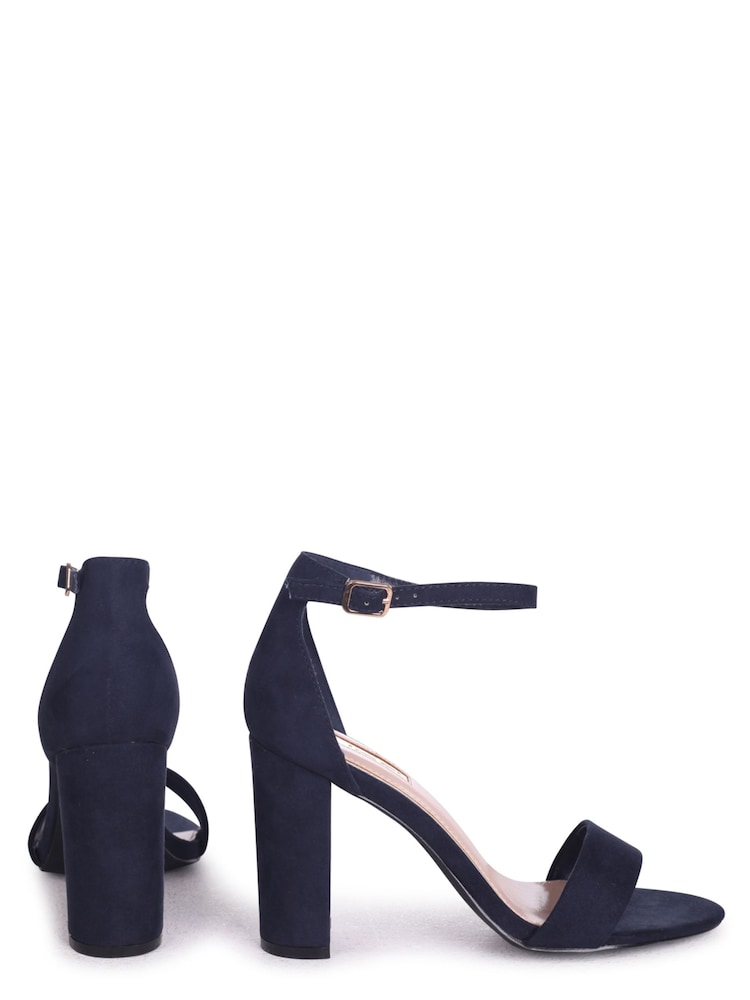 Blau - Linzi Nelly Filigrane Sandalen aus Velourslederimitat mit Blockabsatz - Bild 4 von 4