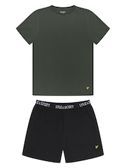 Lyle & Scott Black Sleepwear Shorts Boys Prince Set - Image 1 of 6