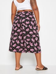 Yours Curve Black Flat Front Culottes - Image 3 of 6
