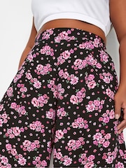 Yours Curve Black Flat Front Culottes - Image 4 of 6