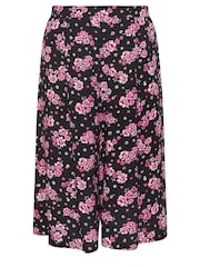 Yours Curve Black Flat Front Culottes - Image 6 of 6
