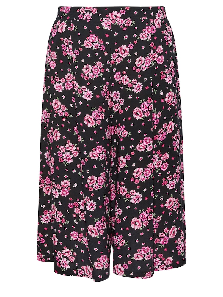 Yours Curve Black Flat Front Culottes - Image 6 of 6