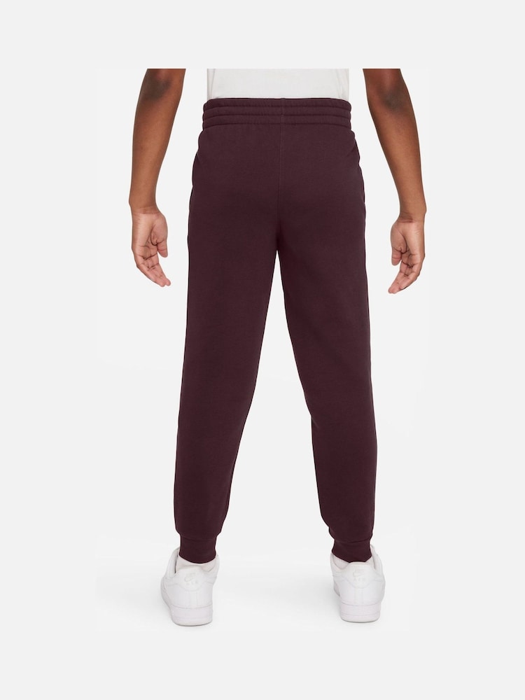 Nike Burgundy Red Club Fleece Joggers - Image 2 of 3
