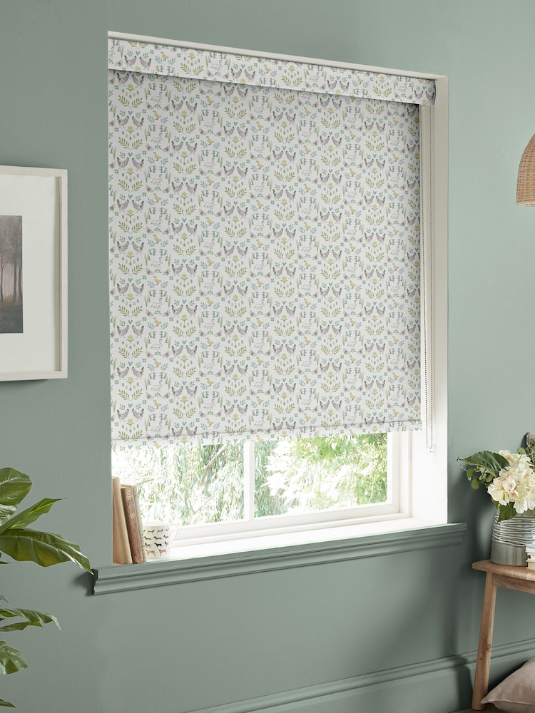 Sophie Allport White Spring Chick Made to Measure Roller Blinds - Image 2 of 6