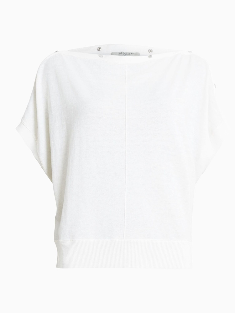 AllSaints White Eli Sleeveless Top - Image 6 of 6