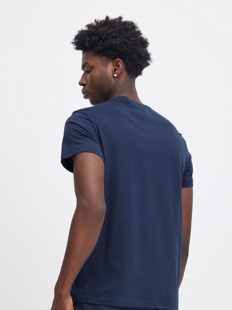 Blend Blue Camo 100% Cotton Printed Short Sleeve T-Shirt - Image 2 of 5