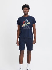 Blend Blue Camo 100% Cotton Printed Short Sleeve T-Shirt - Image 4 of 5