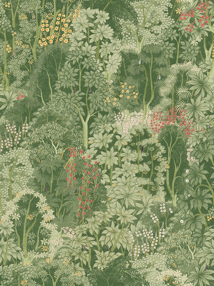 Graham & Brown Green New Eden Wallpaper Sample - Image 2 of 3