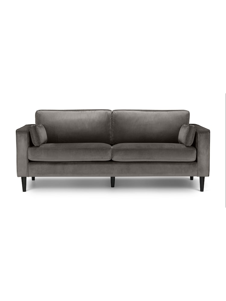 Julian Bowen Grey Velvet Hayward Grand 3 Seater Sofa - Image 3 of 3