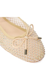 Dune London Natural Happeningg Embellished Ballerina Flats - Image 7 of 7