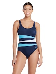Zoggs Sumatra Adjustable Scoopback One Piece Swimsuit with Tummy Control and Foam Cups Support - Image 3 of 9