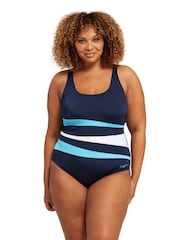 Zoggs Sumatra Adjustable Scoopback One Piece Swimsuit with Tummy Control and Foam Cups Support - Image 5 of 9