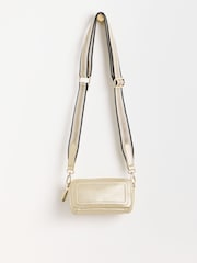 Oliver Bonas Gold Small Simen Cross-Body Bag - Image 4 of 7