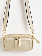 Oliver Bonas Gold Small Simen Cross-Body Bag - Image 7 of 7