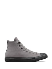 Converse Grey Chuck Taylor All Star High Top Suede Trainers - Image 1 of 8