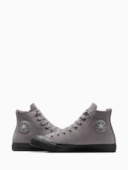 Converse Grey Chuck Taylor All Star High Top Suede Trainers - Image 4 of 8