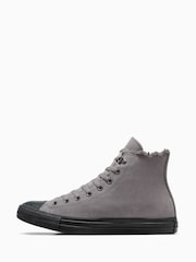 Converse Grey Chuck Taylor All Star High Top Suede Trainers - Image 5 of 8