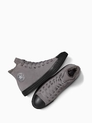 Converse Grey Chuck Taylor All Star High Top Suede Trainers - Image 6 of 8