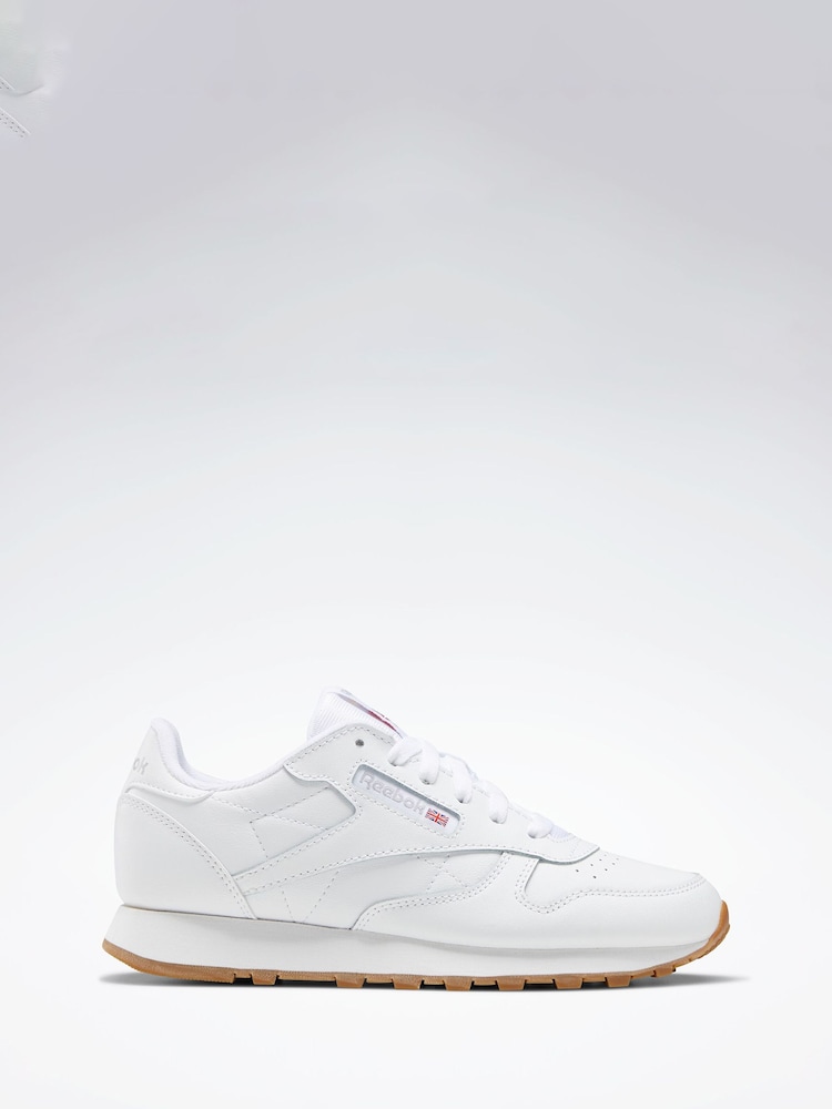 Reebok Boys Classic Leather White Trainers - Image 1 of 6