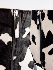 Animal Cow Print Leather Forever Comfort® Block Heeled Ankle Boots - Image 9 of 9