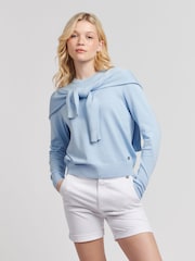 U.S. Polo Assn. Blue Regular Fit Womens Crew Neck Jumper - Image 1 of 8
