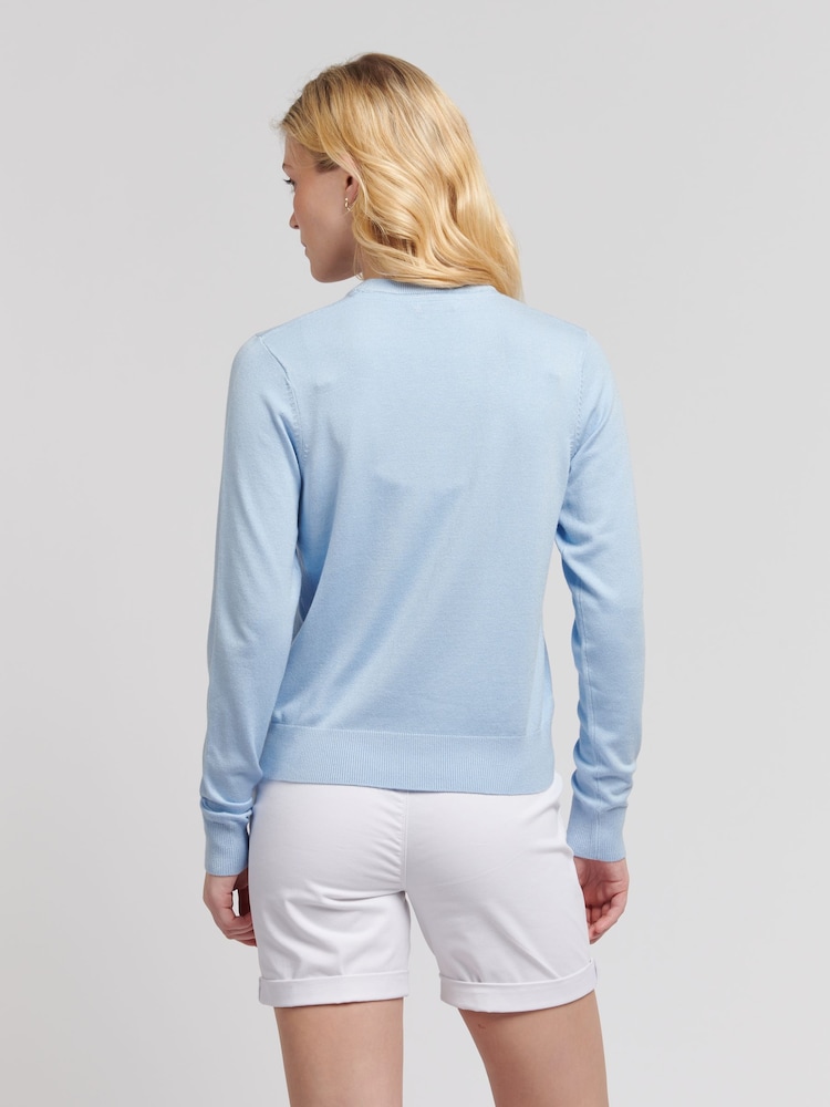 U.S. Polo Assn. Blue Regular Fit Womens Crew Neck Jumper - Image 2 of 8