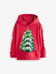 Red Game Controller Christmas Graphic 100% Cotton Hoodie (3-16yrs) - Image 1 of 4
