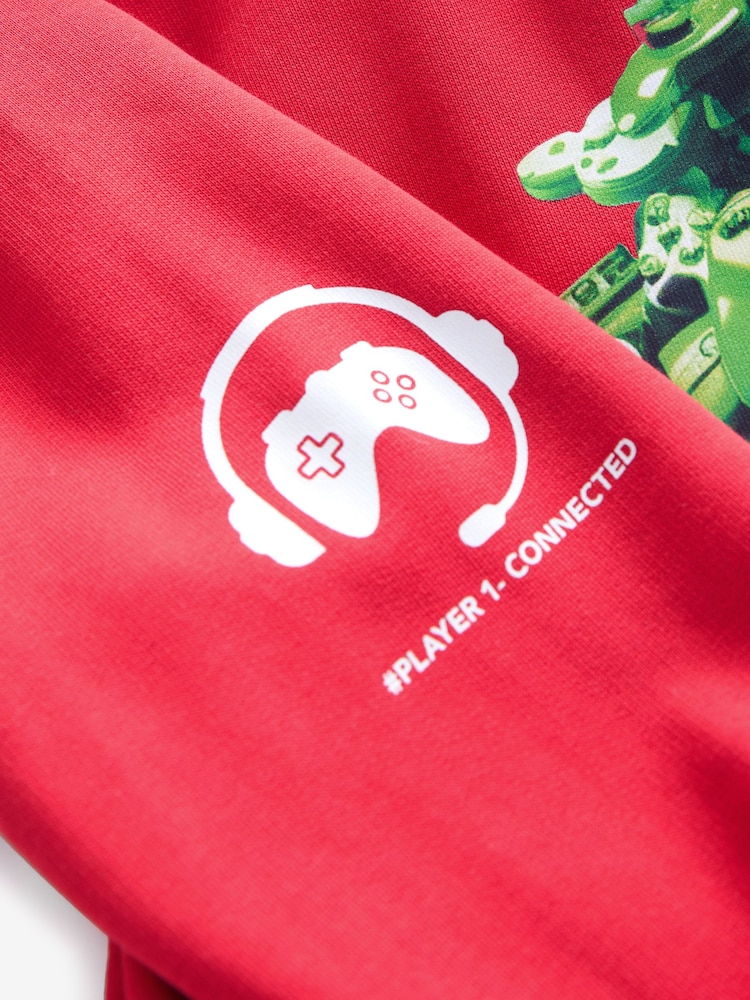 Red Game Controller Christmas Graphic 100% Cotton Hoodie (3-16yrs) - Image 3 of 4