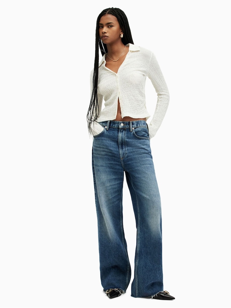 AllSaints White Connie Shirt - Image 1 of 6